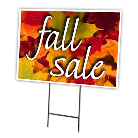 Signmission Fall Sale Yard Sign & Stake outdoor plastic coroplast window, C-1216-DS-Fall Sale C-1216-DS-Fall Sale